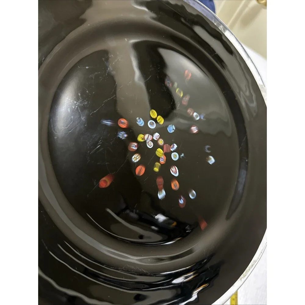 Crate & Barrel Carnivalle Millefiori Glass 12 ¾